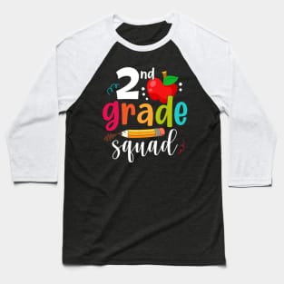 Second Grade Squad Funny Back To School 2nd Graders Teachers Baseball T-Shirt